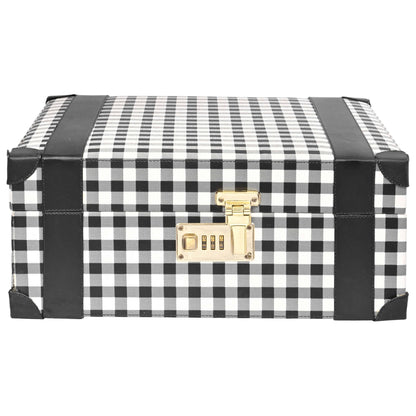black-white-checkered-bar-box