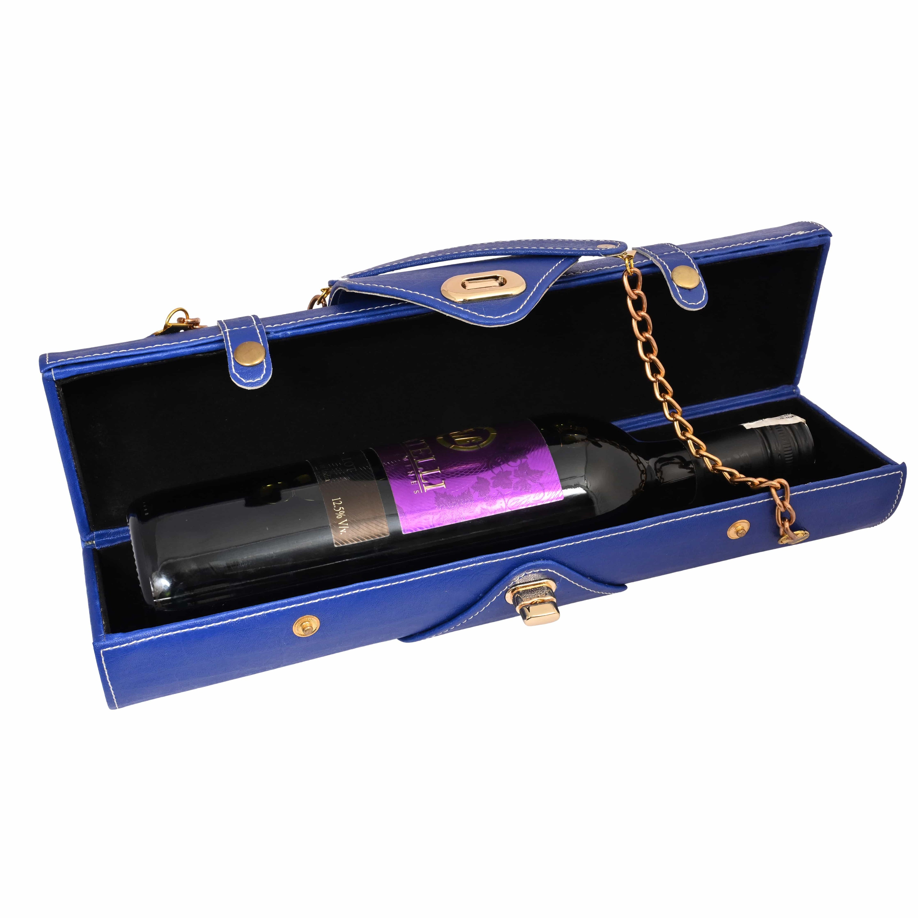open-blue-wine-holder